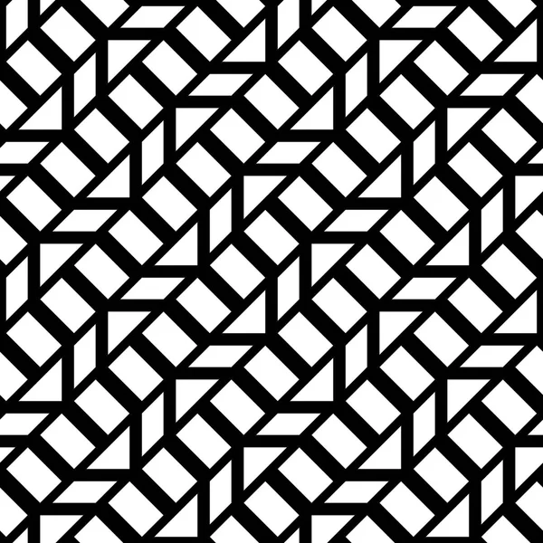 デザイン シームレスな白黒幾何学模様 ジグザグの抽象的な背景 ベクター アート — ストックベクタ