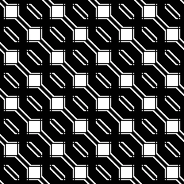 Ontwerp Naadloos Monochroom Geometrisch Patroon Abstracte Achtergrond Vectorkunst — Stockvector