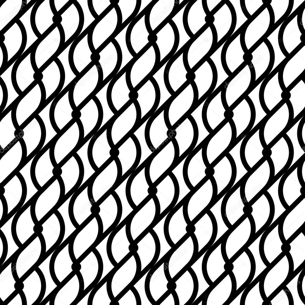 Design seamless monochrome waving pattern. Abstract background. Vector art