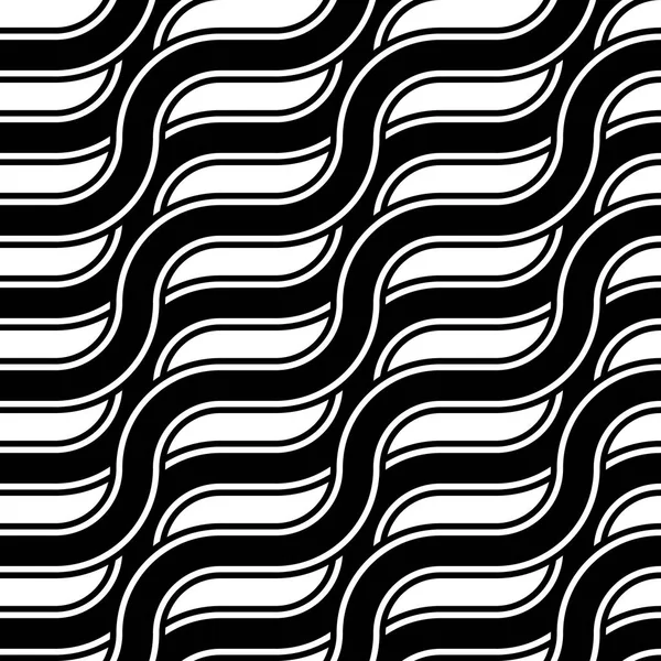 Design Senza Soluzione Continuità Modello Zig Zag Monocromatico Sfondo Astratto — Vettoriale Stock