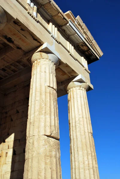 Templo Partenon Dia Brilhante Acrópole Atenas Grécia — Fotografia de Stock