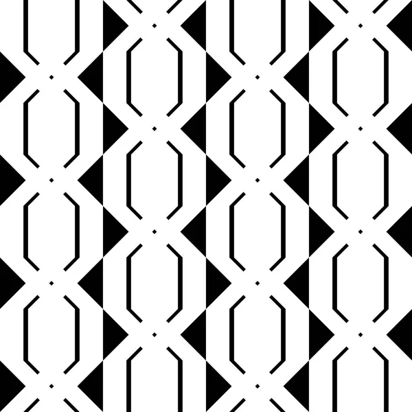 Design Seamless Monochrome Geometric Pattern Abstract Background Vector Art — Stock Vector