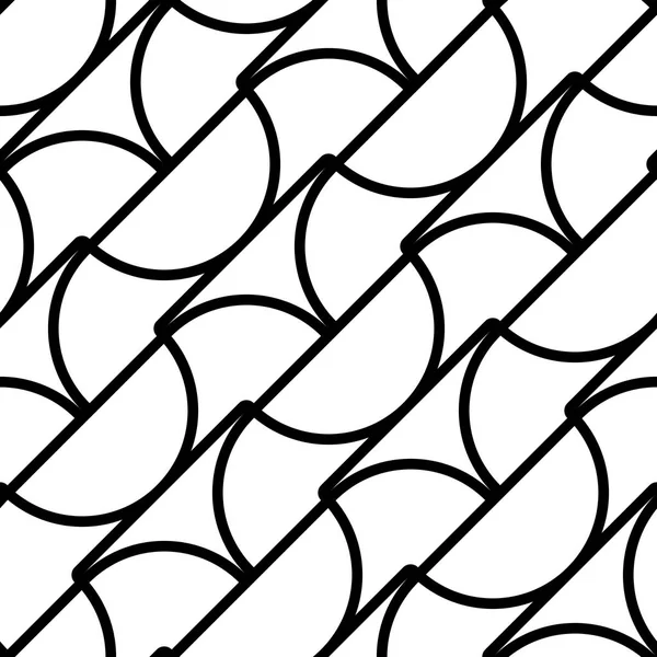 Design Seamless Monochrome Waving Pattern Abstract Background Vector Art — Stock Vector