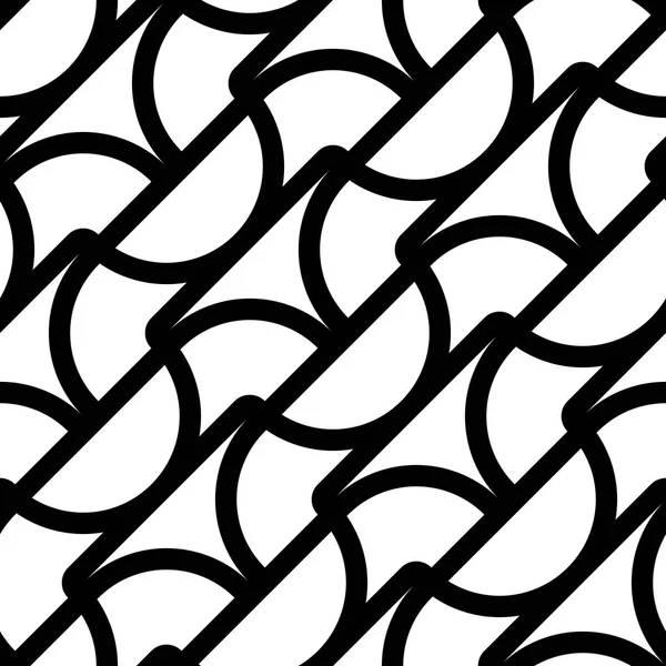 Design Seamless Monochrome Waving Pattern Abstract Background Vector Art — Stock Vector