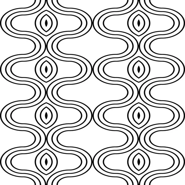 Diseña Patrón Zigzag Monocromo Sin Costuras Fondo Decorativo Abstracto Arte — Archivo Imágenes Vectoriales