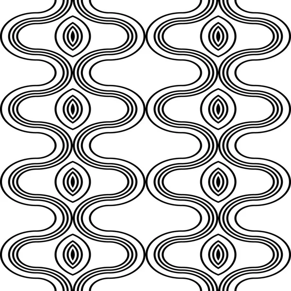 Diseña Patrón Zigzag Monocromo Sin Costuras Fondo Decorativo Abstracto Arte — Archivo Imágenes Vectoriales