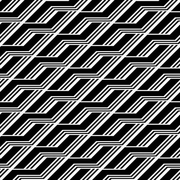 Design Senza Soluzione Continuità Modello Zig Zag Monocromatico Sfondo Astratto — Vettoriale Stock