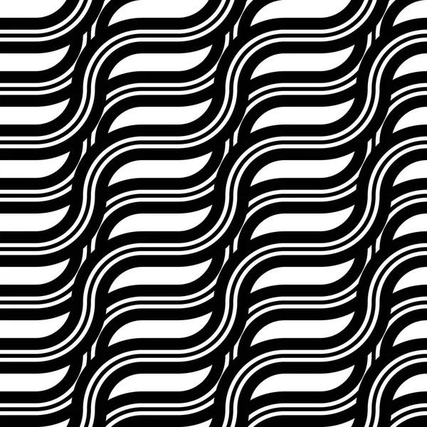 Diseña Patrón Zigzag Monocromo Sin Costuras Fondo Entrelazado Abstracto Arte — Archivo Imágenes Vectoriales
