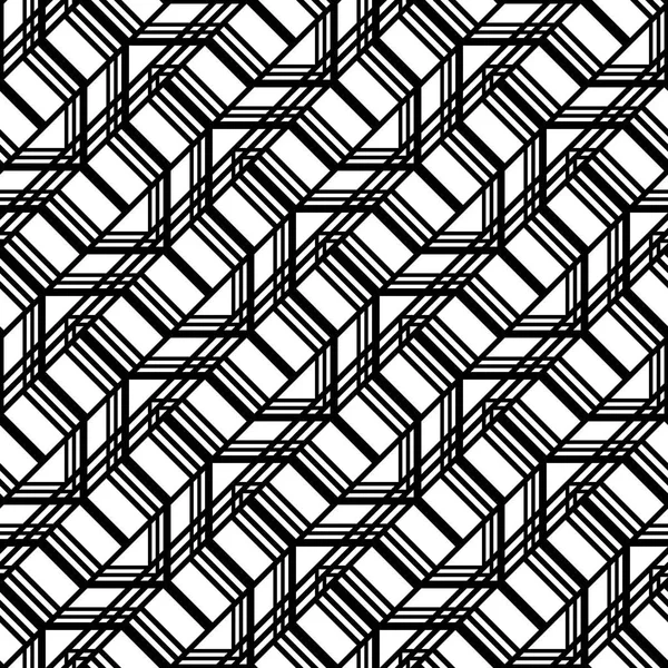 Diseño Inconsútil Patrón Geométrico Monocromo Fondo Zigzag Abstracto Arte Vectorial — Archivo Imágenes Vectoriales