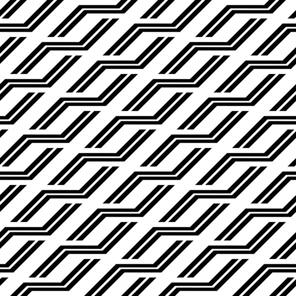 Design Nahtlosen Monochromen Zickzack Muster Abstrakter Hintergrund Vektorkunst — Stockvektor
