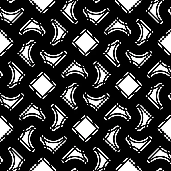 Naadloze Monochroom Geometrische Ontwerppatroon Abstracte Lijnen Getextureerde Achtergrond Vector Kunst — Stockvector