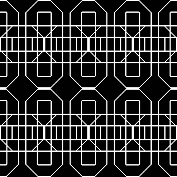 Design Nahtlose Monochrome Geometrische Muster Abstrakter Hintergrund Vektorkunst — Stockvektor