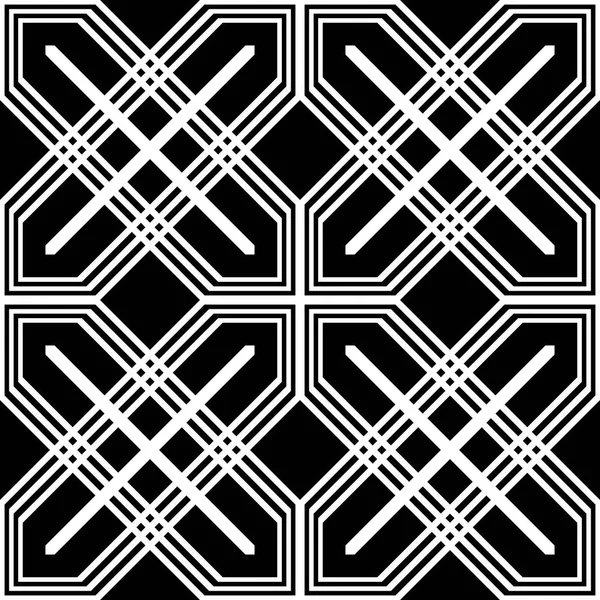 Design Motif Géométrique Monochrome Sans Couture Fond Abstrait Art Vectoriel — Image vectorielle