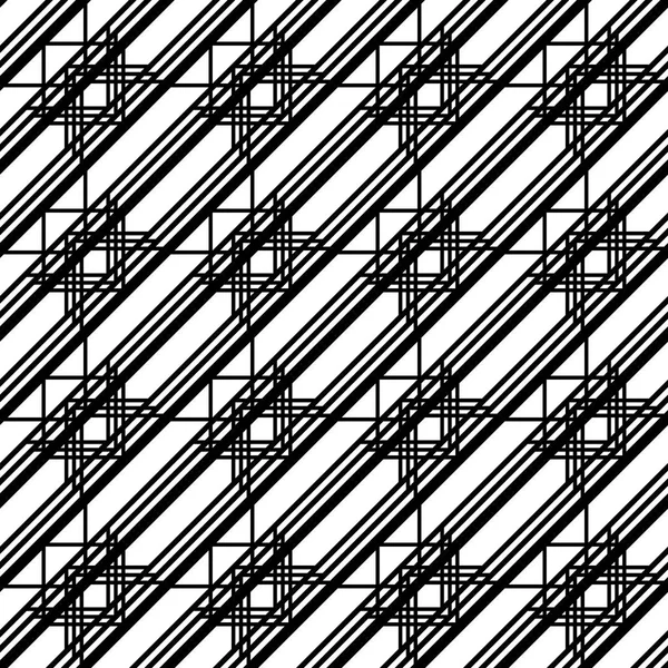 Дизайн Безшовного Монохромного Візерунка Решітки Абстрактний Геометричний Фон Векторне Мистецтво — стоковий вектор