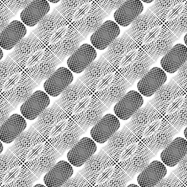 Σχεδιασμός Απρόσκοπτη Μονόχρωμη Πλέγμα Μοτίβο Αφηρημένα Φόντο Δαντελλωτός Διάνυσμα Τέχνη — Διανυσματικό Αρχείο