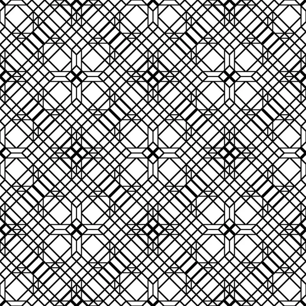 Diseño Inconsútil Patrón Rejilla Monocromática Fondo Geométrico Abstracto Arte Vectorial — Archivo Imágenes Vectoriales