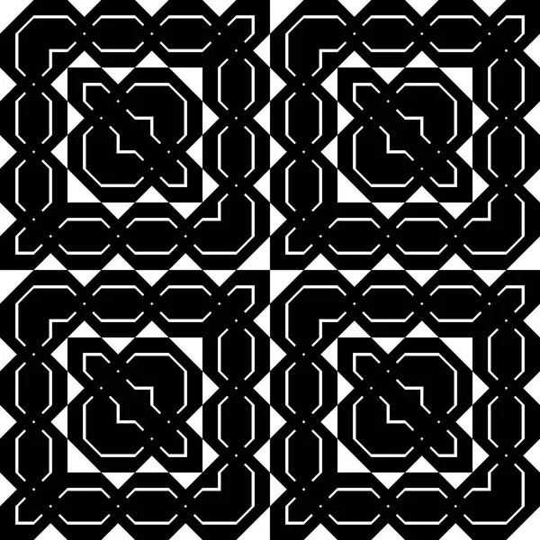 Design Motif Géométrique Monochrome Sans Couture Fond Abstrait Art Vectoriel — Image vectorielle