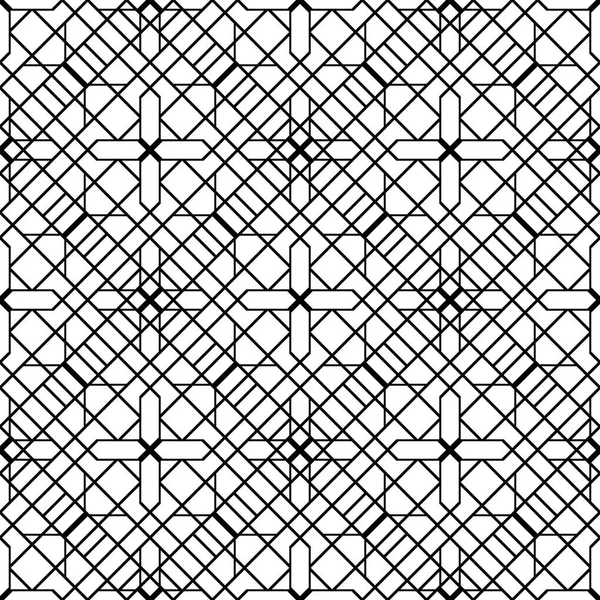 Wzór Bezszwowego Monochromatycznego Kratownicy Streszczenie Geometrycznego Tła Sztuka Wektorowa — Wektor stockowy