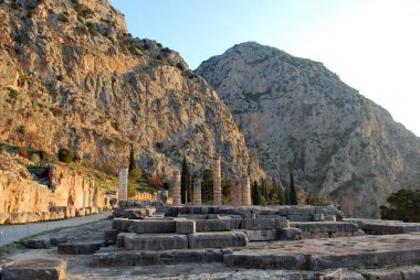 Delphi, Yunanistan Antik Apollon Tapınağı kalıntıları