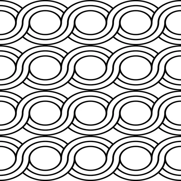 Diseño Espiral Sin Costuras Patrón Retorcido Fondo Elipse Monocromo Abstracto — Vector de stock