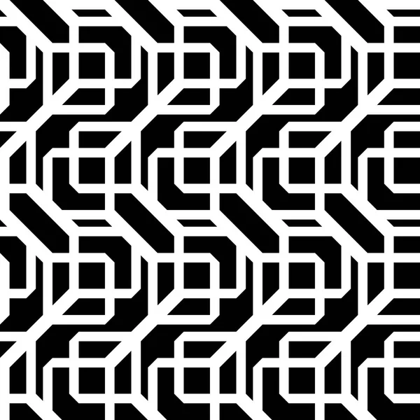 Design Nahtlose Monochrome Geometrische Muster Abstrakter Hintergrund Vektorkunst — Stockvektor