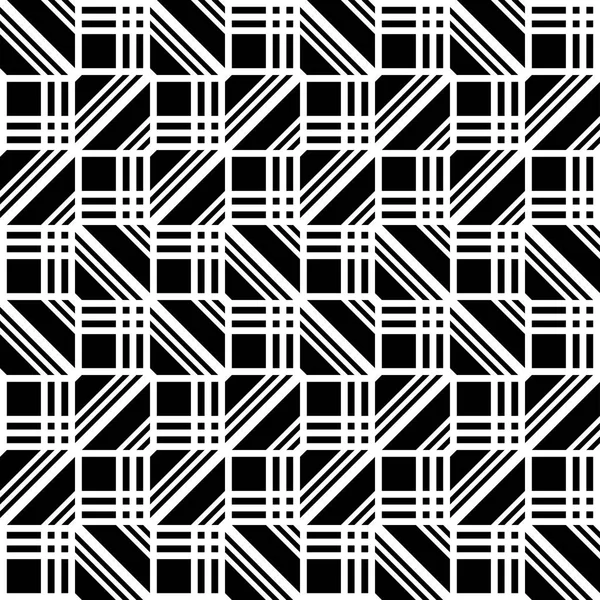 Ontwerp Naadloos Monochroom Geometrisch Patroon Abstracte Achtergrond Vectorkunst — Stockvector