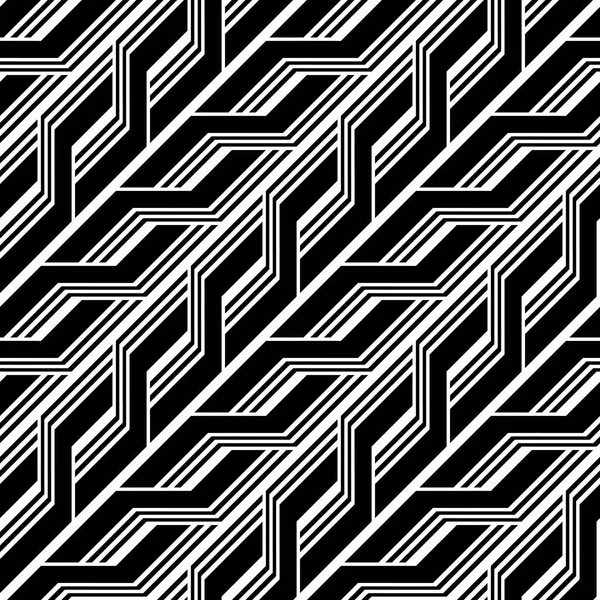 Diseña Patrón Zigzag Monocromo Sin Costuras Fondo Abstracto Arte Vectorial — Archivo Imágenes Vectoriales