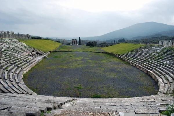 Antigo Estádio Messene Grécia — Fotografia de Stock