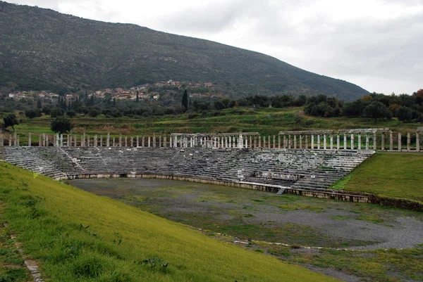 Antigo Estádio Messene Grécia — Fotografia de Stock