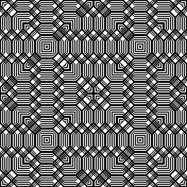 Design Seamless Monochrome Grating Pattern Abstract Geometric Background Vector Art — Stock Vector