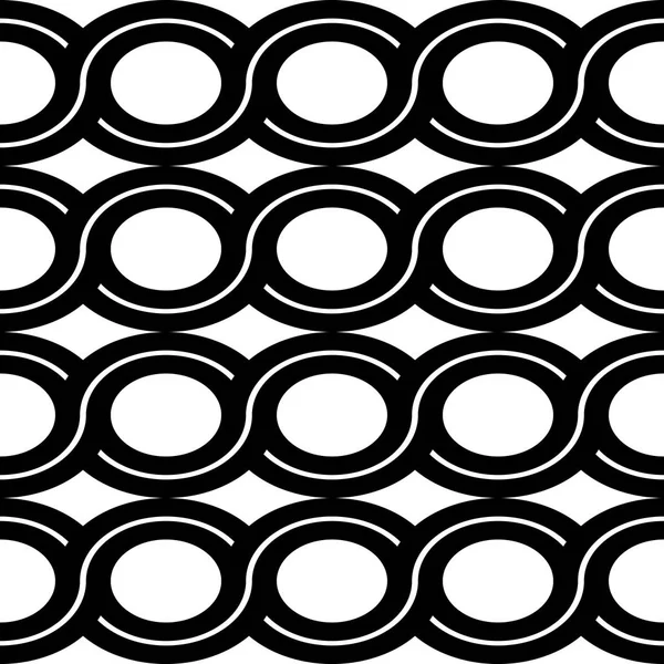 Дизайн Бесшовный Спиральный Крученый Узор Абстрактный Монохромный Эллипсный Фон Векторное — стоковый вектор