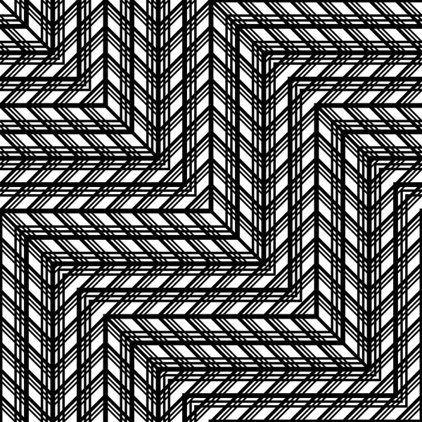 Ontwerp Naadloze Monochroom Zigzag Patroon Abstracte Achtergrond Vector Kunst — Stockvector