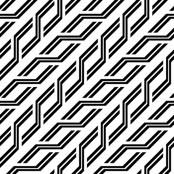 Conception Sans Couture Motif Zigzag Monochrome Contexte Abstrait Art Vectoriel — Image vectorielle