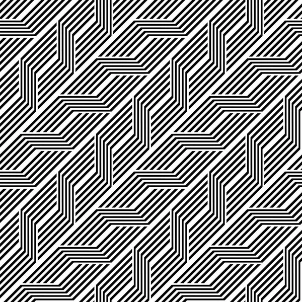 Diseña Patrón Zigzag Monocromo Sin Costuras Fondo Abstracto Arte Vectorial — Archivo Imágenes Vectoriales