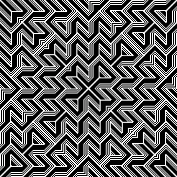 Design Nahtlose Monochrome Geometrische Muster Abstrakter Hintergrund Vektorkunst — Stockvektor