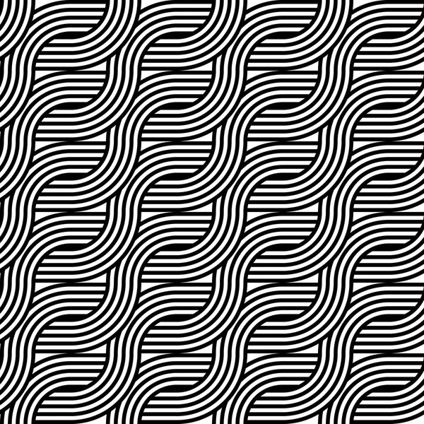 Diseña Patrón Zigzag Monocromo Sin Costuras Fondo Entrelazado Abstracto Arte — Archivo Imágenes Vectoriales