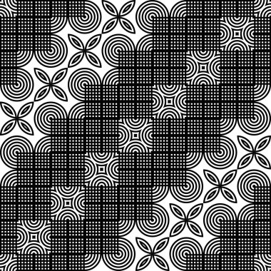 Tasarım Dikişsiz tek renkli dekoratif desen. Geometrik arka plan. Vektör sanat