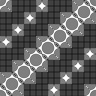 Tasarım Dikişsiz tek renkli dekoratif desen. Geometrik arka plan. Vektör sanat