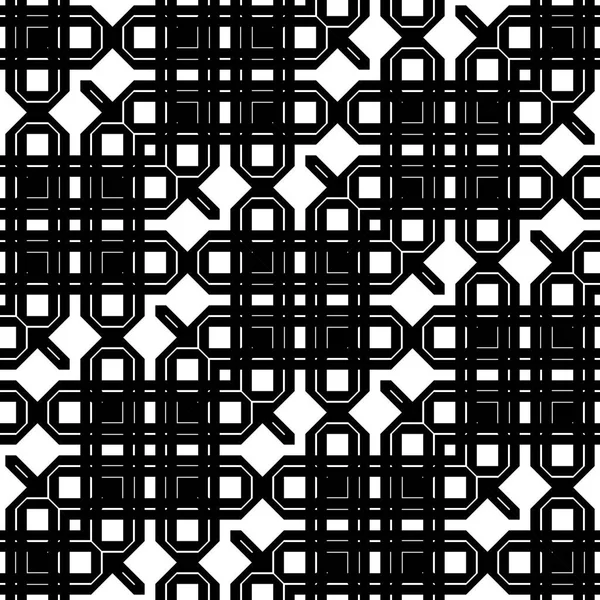 Design Seamless Monochrome Geometric Pattern Abstract Background Vector Art — Stock Vector