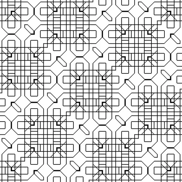 Design Motif Géométrique Monochrome Sans Couture Fond Abstrait Art Vectoriel — Image vectorielle