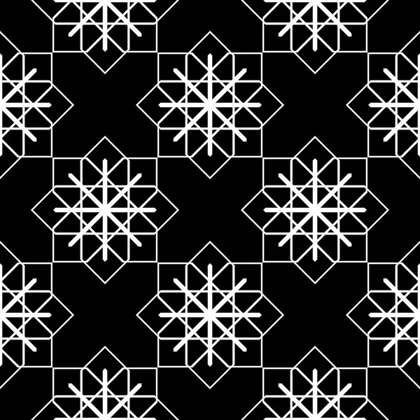Diseño Inconsútil Patrón Copo Nieve Monocromo Fondo Abstracto Arte Vectorial — Vector de stock
