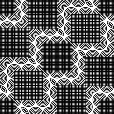 Kusursuz tek renkli geometrik desen tasarla. Soyut dekoratif arka plan. Vektör sanatı