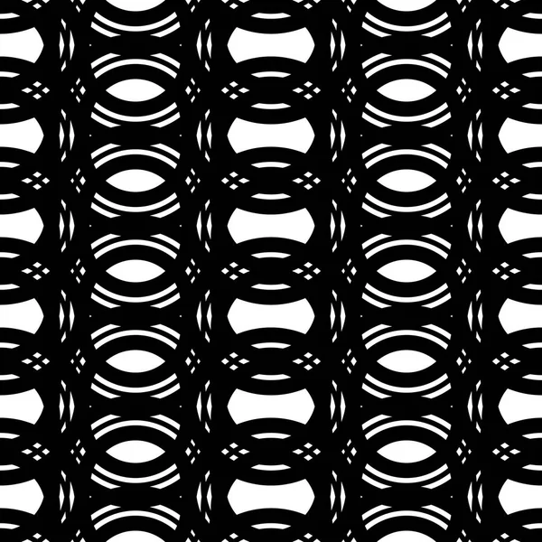 Design Seamless Monochrome Grating Pattern Abstract Interlaced Background Vector Art — Stock Vector