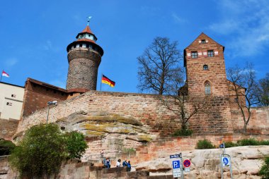 Nürnberg, Bavyera, Almanya - 26 Nisan 2013: Nuremberg Kalesi