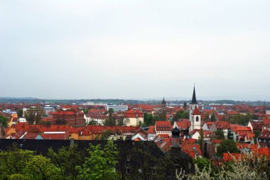Erfurt tarihi kentin panorama görünüm