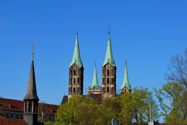 Bamberger Dom Peter Und Georg Bajorországban Bambergben — Stock Fotó