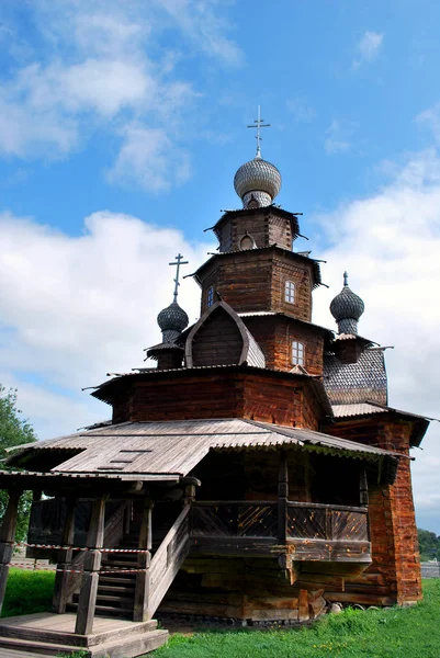 Velha Igreja Madeira Suzdal Região Vladimir Rússia — Fotografia de Stock