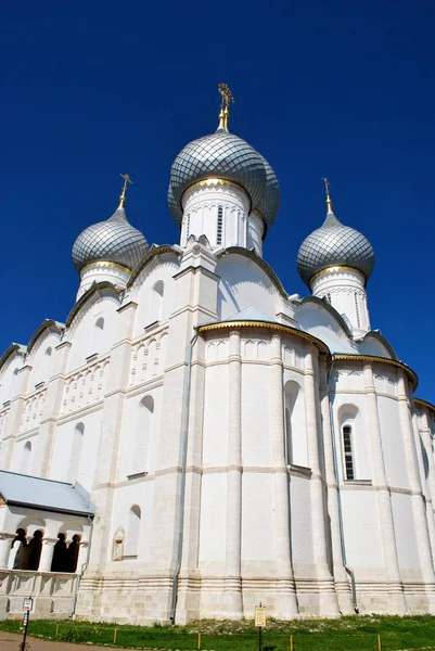 Catedral Dormición Kremlin Rostov Rostov Grande Óblast Yaroslavl Rusia — Foto de Stock