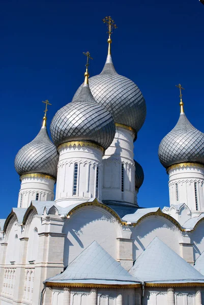 Catedral Dormición Kremlin Rostov Rostov Grande Óblast Yaroslavl Rusia — Foto de Stock