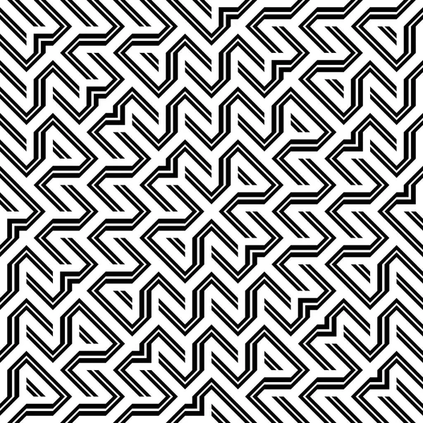 Ontwerp Naadloos Monochroom Geometrisch Patroon Abstracte Achtergrond Vectorkunst — Stockvector